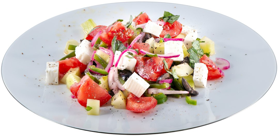 Griechischer Bauernsalat: Horiatiki mit Feta und Oliven